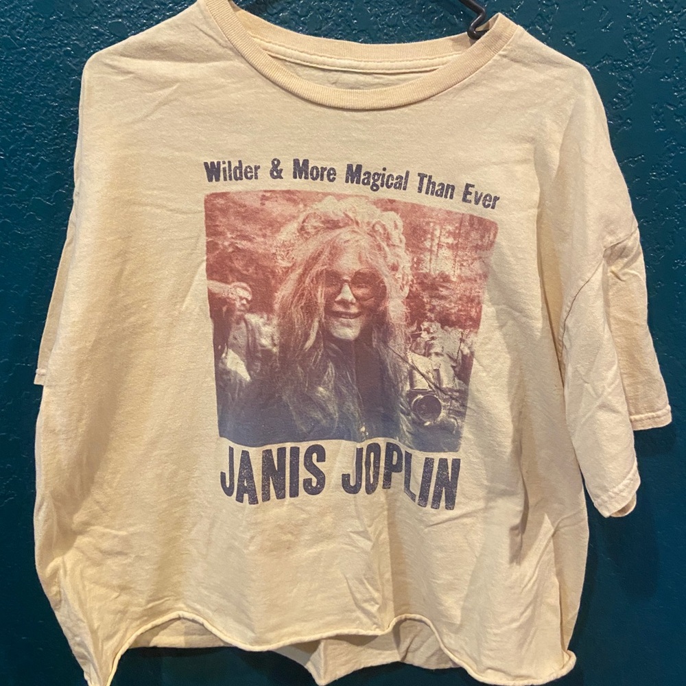 janis joplin t-shirt cropped